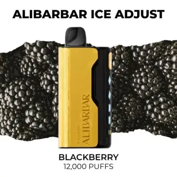 Alibarbar Ice Adjust 12000 Blackberry disposable vape, Blackberry flavour, 12,000 puffs