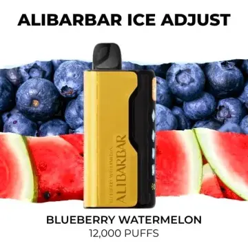 Alibarbar Ice Adjust 12000 Blueberry Watermelon disposable vape, Blueberry Watermelon flavour, 12,000 puffs
