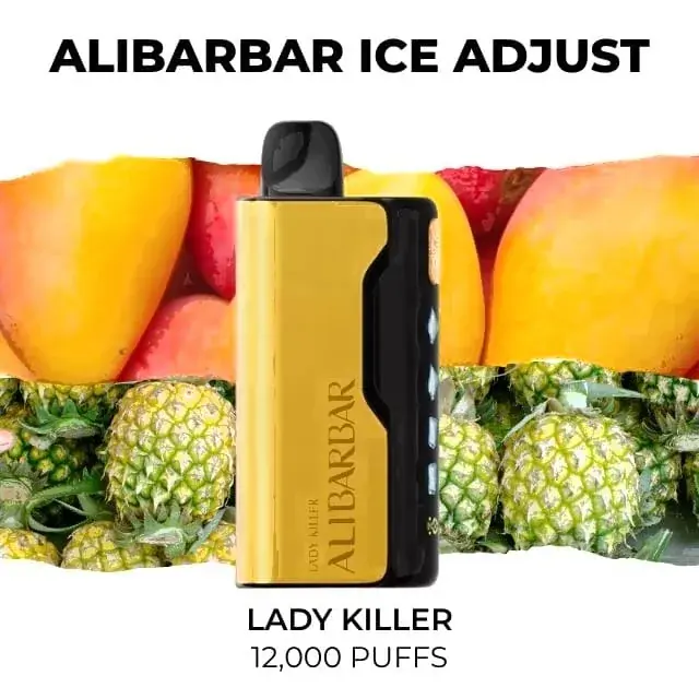 Alibarbar Ice Adjust 12000 Lady Killer disposable vape, Lady Killer flavour, 12,000 puffs