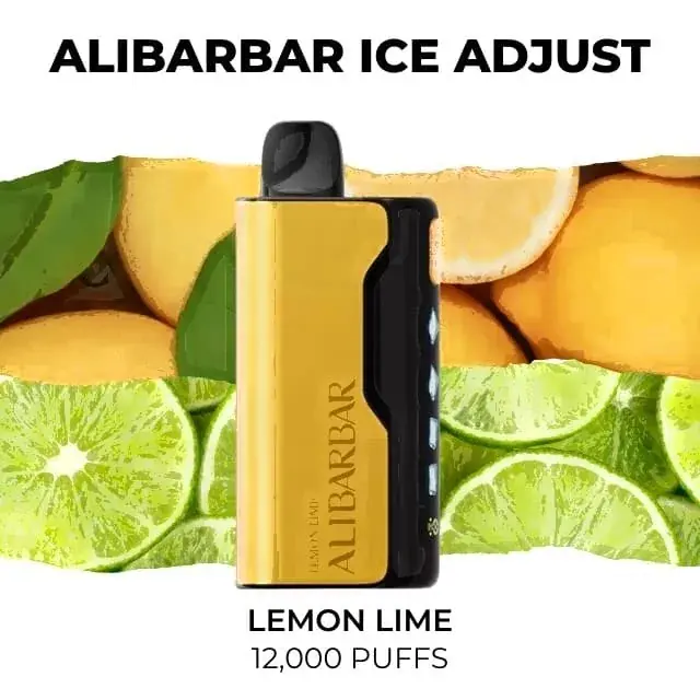 Alibarbar Ice Adjust 12000 Lemon Lime disposable vape, Lemon Lime flavour, 12,000 puffs