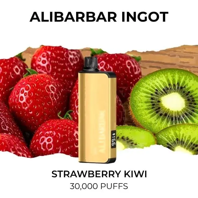 Alibarbar Ingot 30000 Strawberry Kiwi disposable vape, Strawberry Kiwi flavour, 30,000 puffs