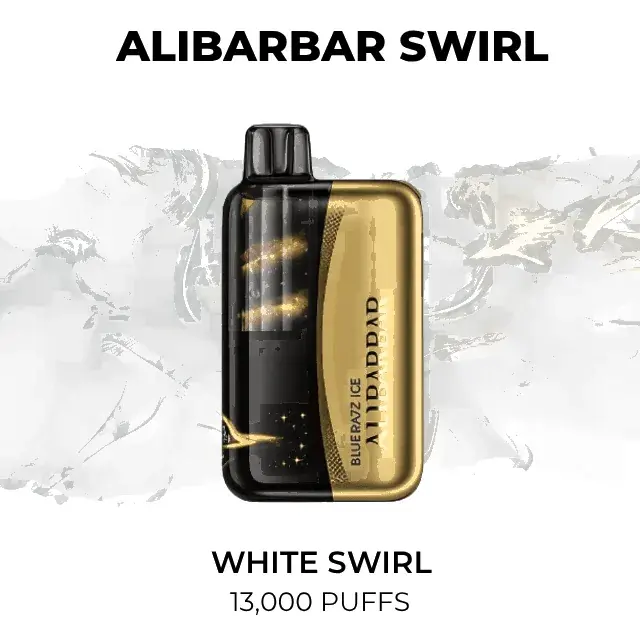 Alibarbar Swirl 13000 White Swirl disposable vape, White swirl flavour, 13,000 puffs